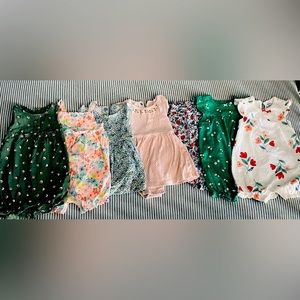Carters 9 & 12 month romper/dress bundle